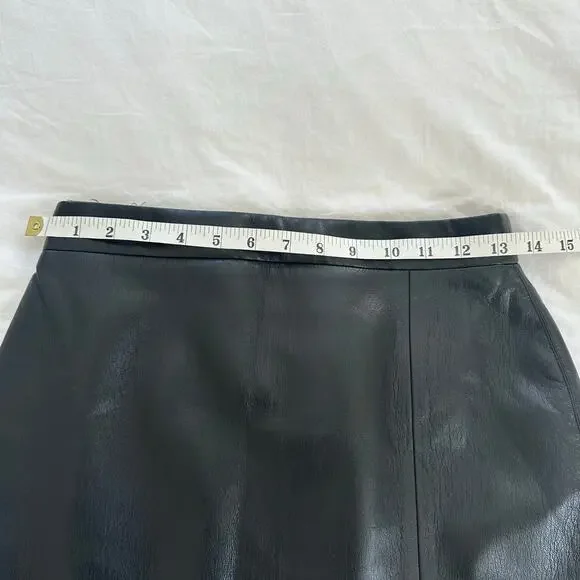 Aritzia Wilfred Patio High Waist Black Vegan Leather Mini Skirt Size S - Picture 5 of 7